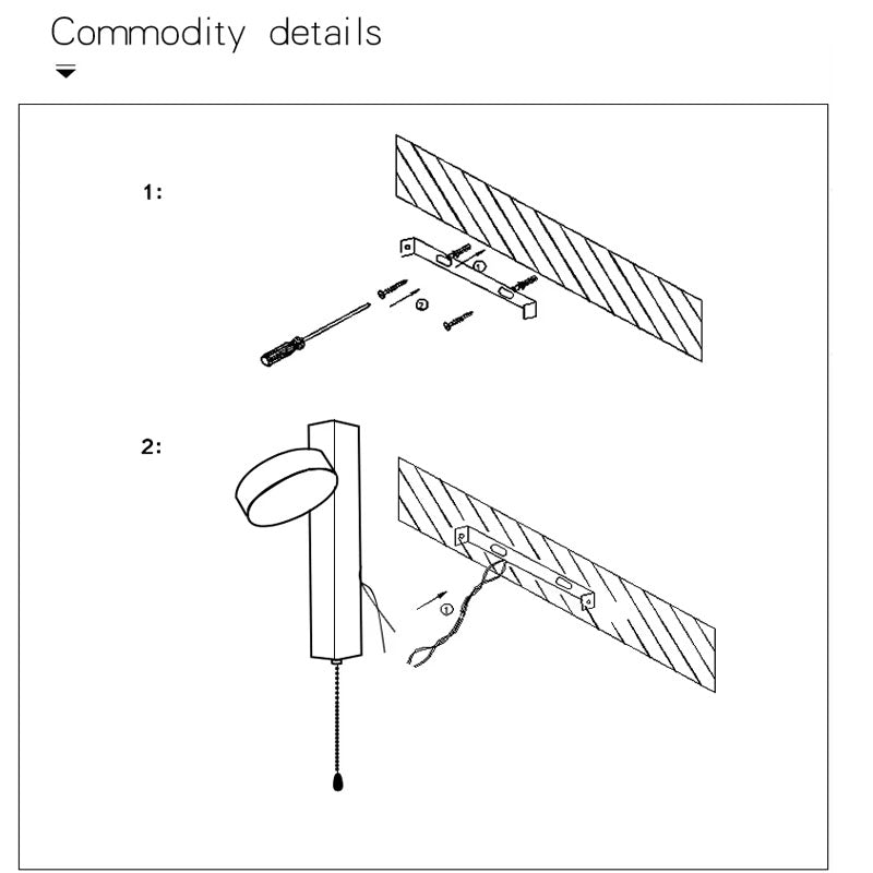 CCT Dimmable By Cord LED Indoor Wall Lights