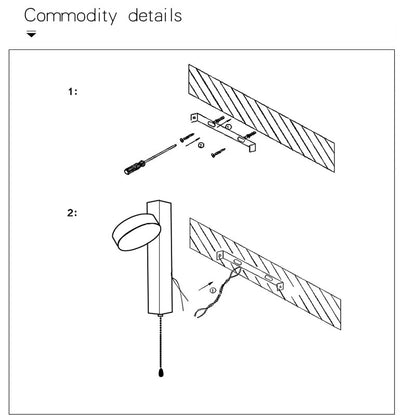 CCT Dimmable By Cord LED Indoor Wall Lights
