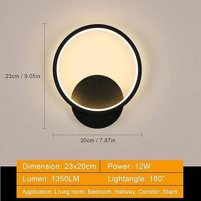 12W Bedroom LED Lights On Wall