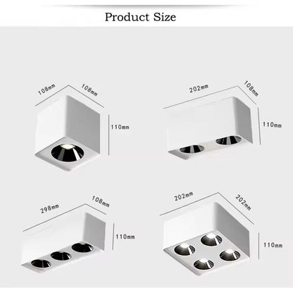 Surface Mounted Square Anti - glare Spotlight for Indoor Lighting - Better - Light(HK Belisson) Lighting Co.,Ltd